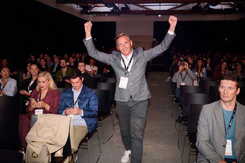 An EcomExpo Awards winner celebrates