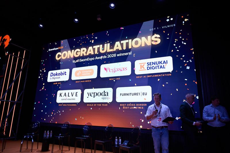 The EcomExpo Awards 2026 winners on screen