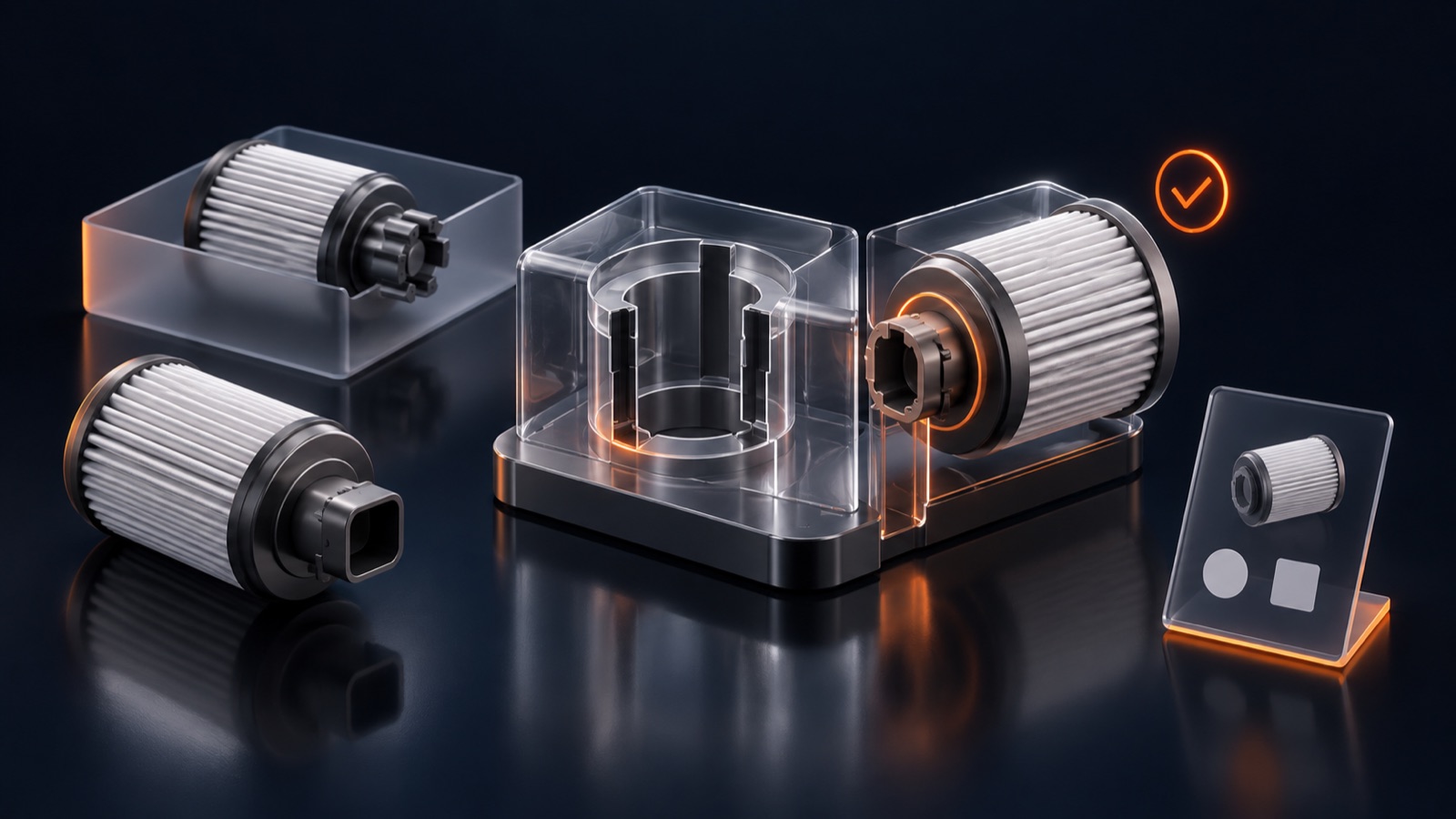 A product selector interface comparing compatible replacement parts against a confirmed model identifier